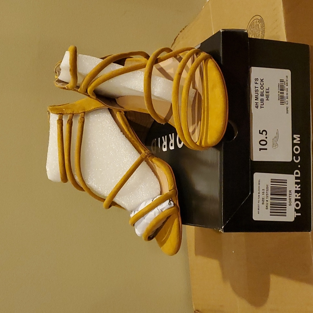 Mustard Yellow Block Heel